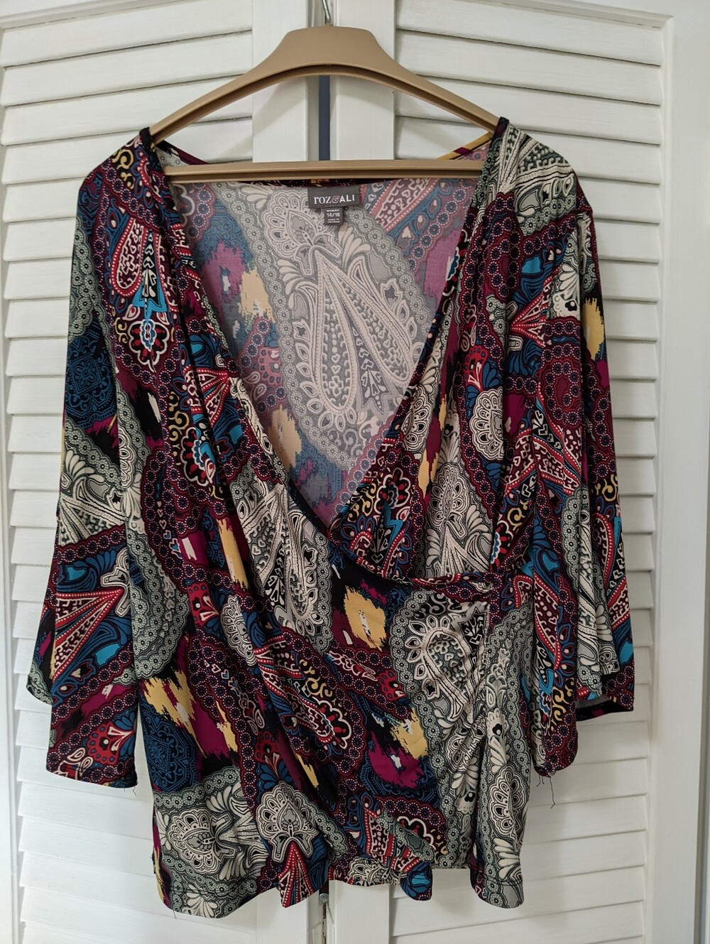 Women's Plus Size Paisley Print Blouse